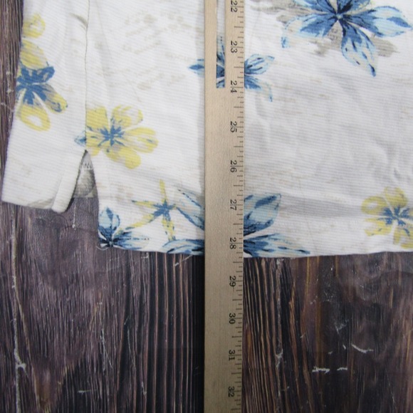Arrow Polo Shirt Mens XL White Floral Hawaiian Print Short Sleeve Golf Tropical - Picture 5 of 5